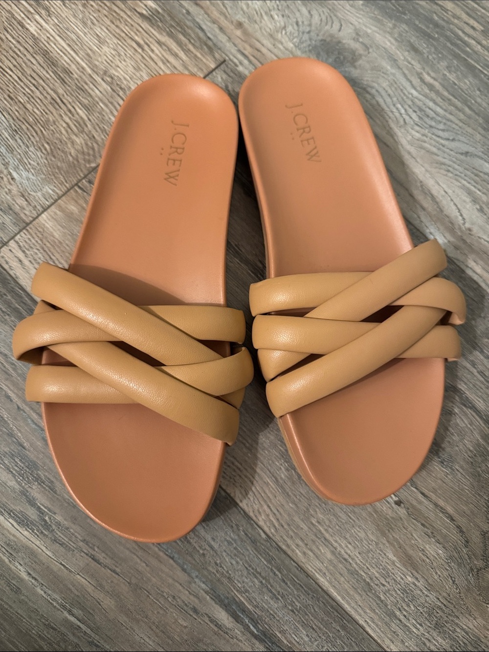 J. Crew Women’s Tan Braided Strap Slide Sandals - Picture 3 of 3